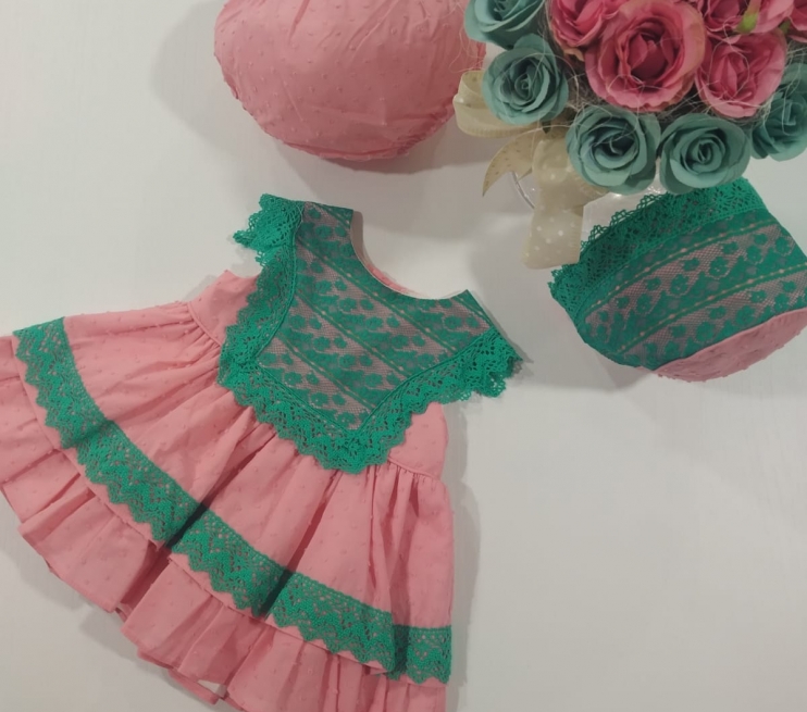 Vestido Rosa - Verde Agua Miranda - Foto 2/2