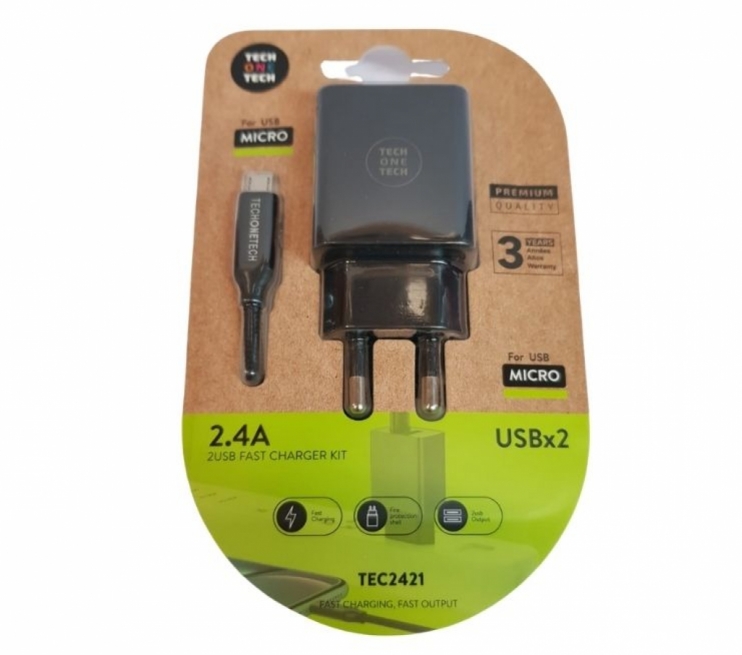 Cargador Para Móviles Micro USB 2.4 A - Foto 1/1