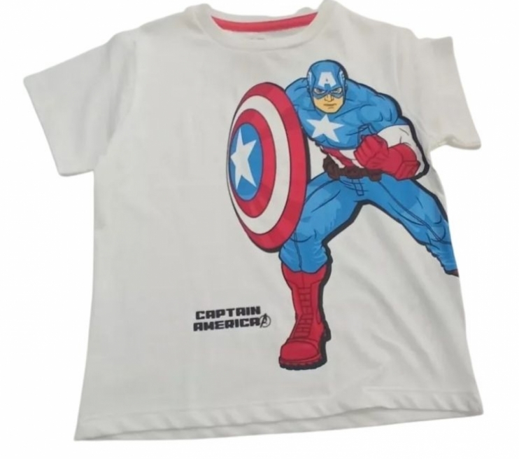 Camiseta Capitán América Blanca - Foto 1/1