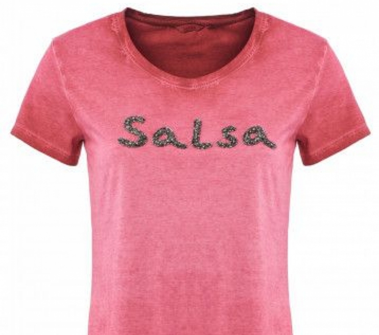 Camiseta Roja Branding Con Cuentas Salsa Jeans - Foto 1/3
